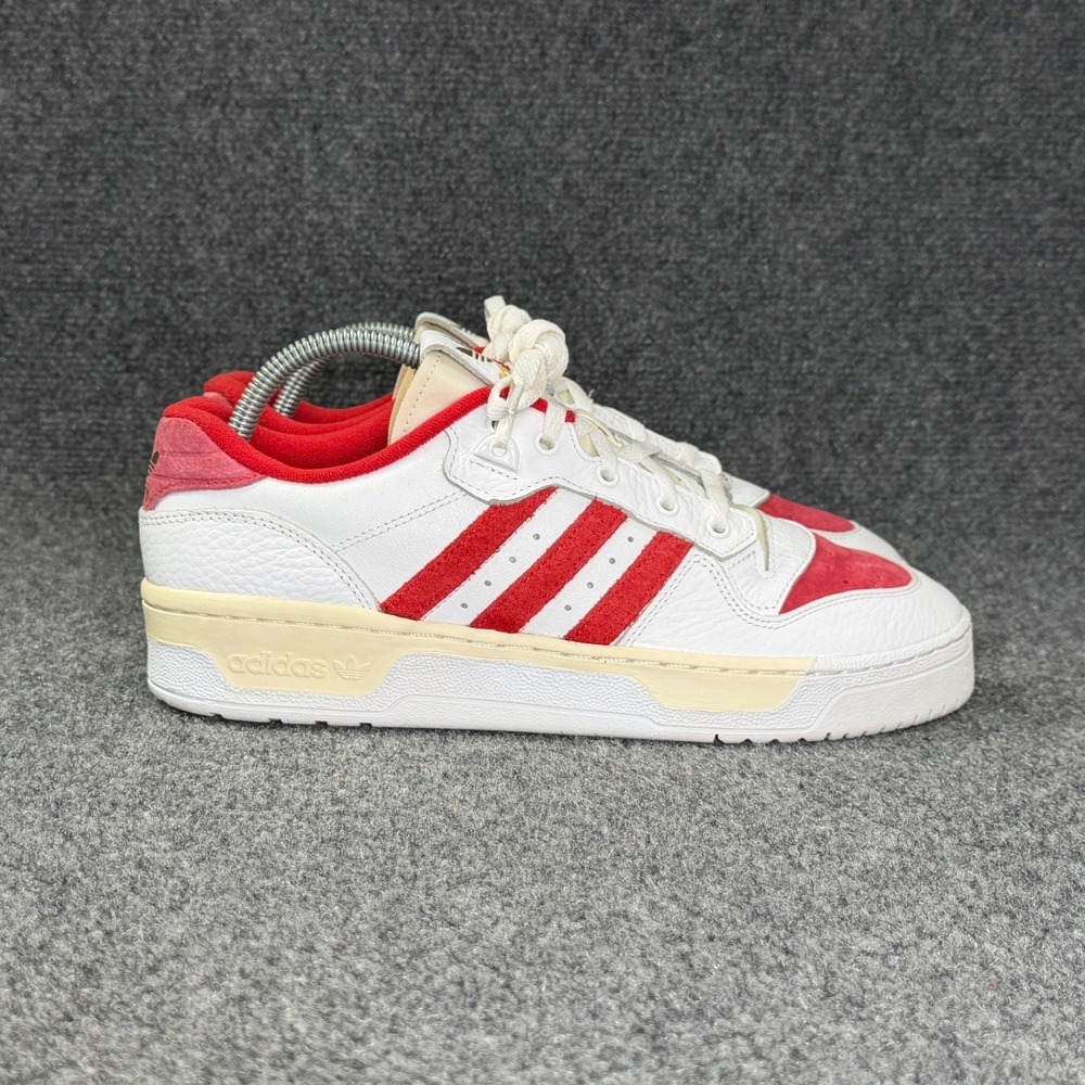 Adidas Rivalry Low Premium Sneakers Men's 10 White Scarlet Athletic Retro Shoes